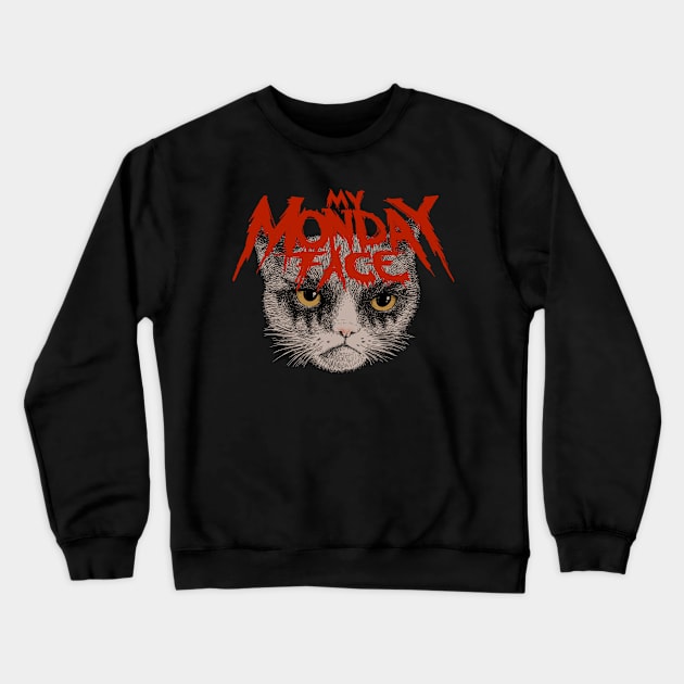 My Monday Face Crewneck Sweatshirt by quilimo